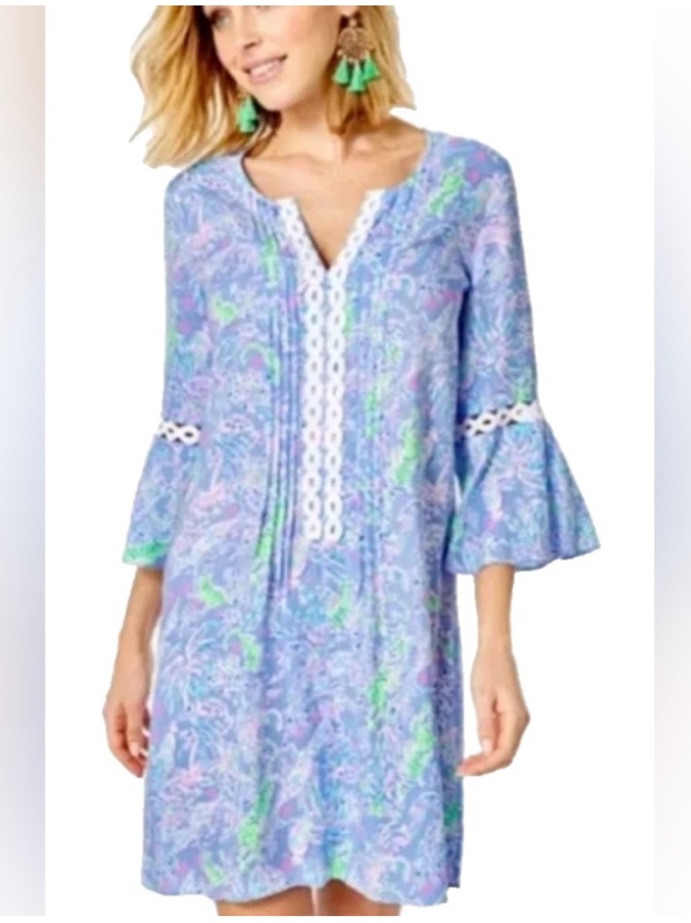 ❗️Lilly Pulitzer Hollie Tunic Dress The Turtle Package Paisley Dress NWT $148!
